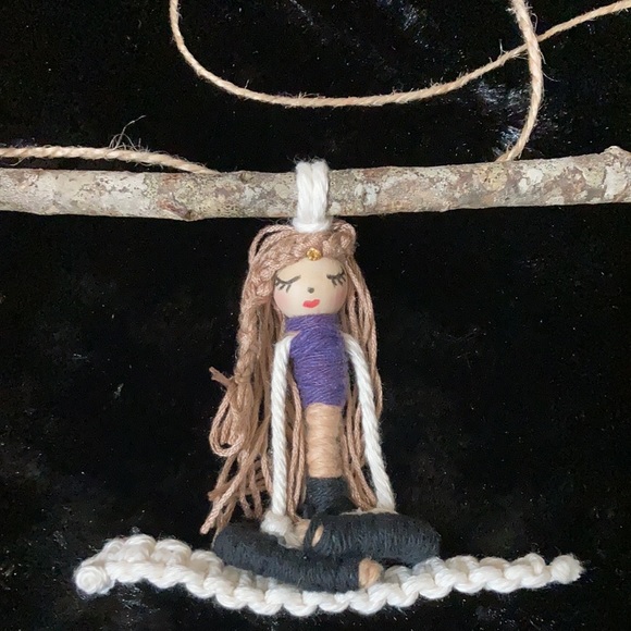 Namaste Yoga Healings inspired 🧘♀️ Macrame Doll Hanger doll - Picture 1 of 10